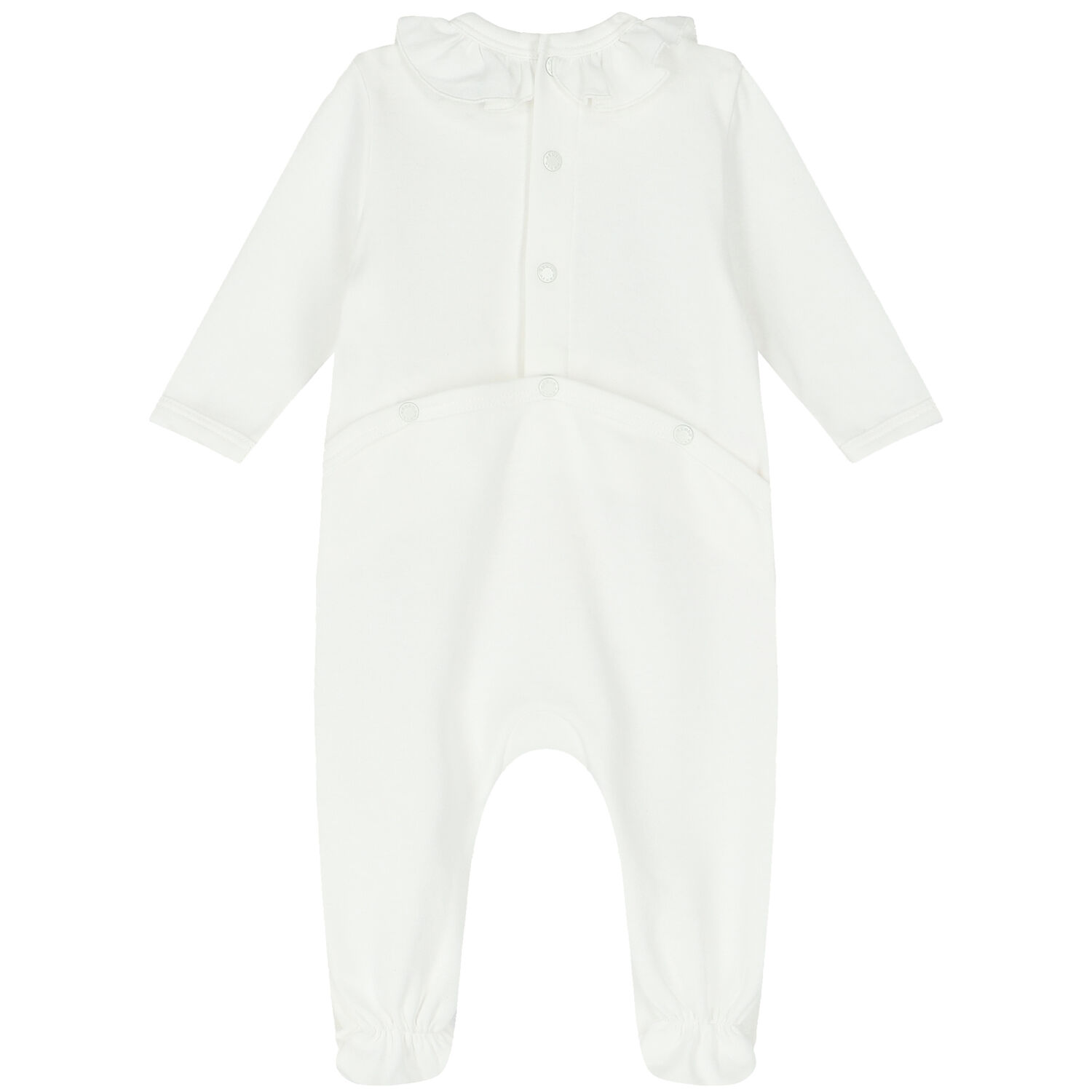 Baby Girls Ivory Logo Babygrow, 1, hi-res